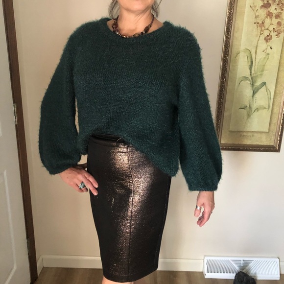 Trina Turk Metallic Pencil Skirt - Picture 9 of 10